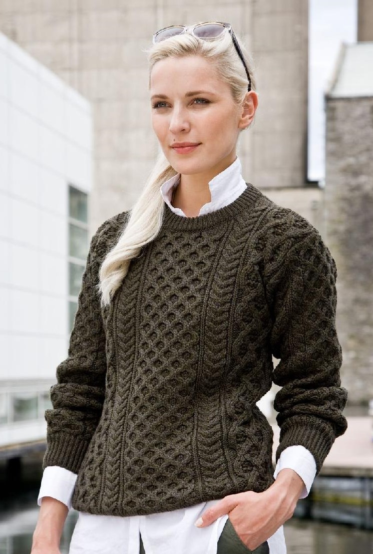 Womens on sale aran sweater